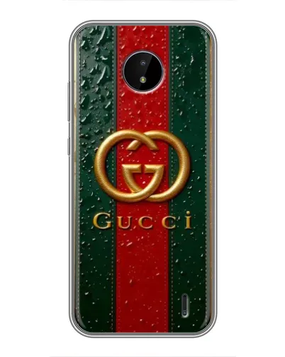 Чохол для Nokia C20 Plus з картинкою «Gucci — фірмова смуга та золото» Чохол для Nokia C20 Plus з картинкою «Gucci — фірмова смуга та золото»