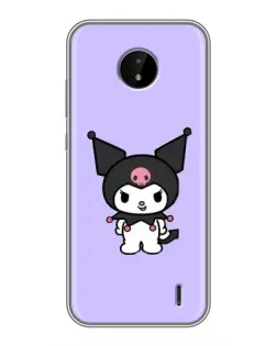 Чехол для Nokia C20 Plus с картинкой «Kuromi — нежный фиолетовый»