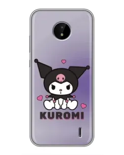 Чехол для Nokia C20 Plus с картинкой «Kuromi — фиолетовый арт»