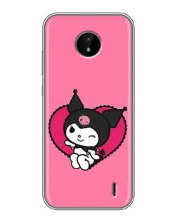 Чехол для Nokia C20 Plus с картинкой «Kuromi — любовь в сердце»