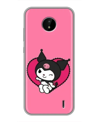 Чехол для Nokia C20 Plus с картинкой «Kuromi — любовь в сердце» Чехол для Nokia C20 Plus с картинкой «Kuromi — любовь в сердце»