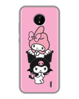 Чехол для Nokia C20 Plus с картинкой «My Melody и Kuromi»