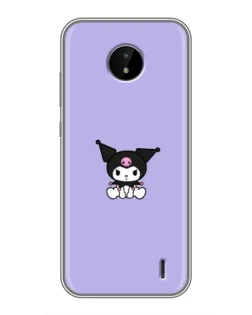 Чехол для Nokia C20 Plus с картинкой «Kuromi — фиолетовый минимализм»