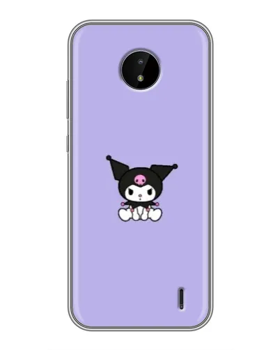 Чехол для Nokia C20 Plus с картинкой «Kuromi — фиолетовый минимализм» Чехол для Nokia C20 Plus с картинкой «Kuromi — фиолетовый минимализм»