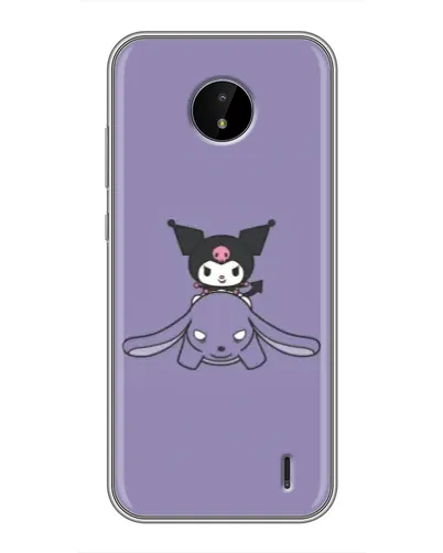 Чехол для Nokia C20 Plus с картинкой «Kuromi на лиловом фоне» Чехол для Nokia C20 Plus с картинкой «Kuromi на лиловом фоне»