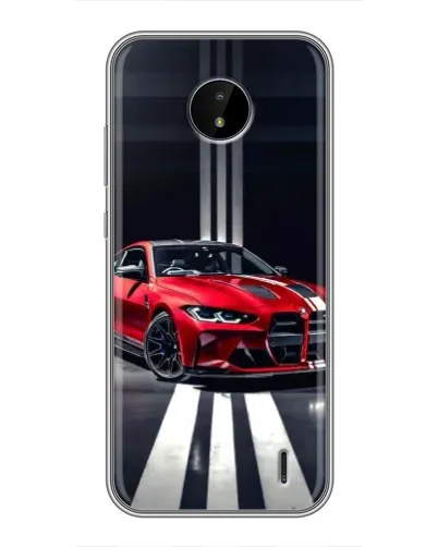 Чохол для Nokia C20 Plus з картинкою «Червона BMW на дорозі»