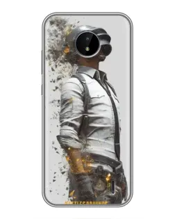 Чохол для Nokia C20 Plus з картинкою «PUBG — боєць у пилу»