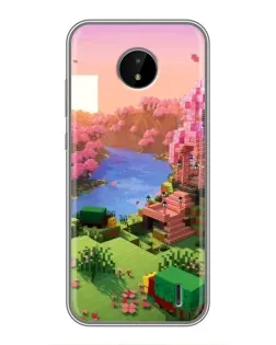 Чохол для Nokia C20 Plus з картинкою «Рожеве дерево Minecraft»