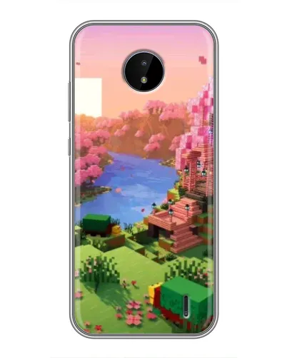 Чохол для Nokia C20 Plus з картинкою «Рожеве дерево Minecraft»