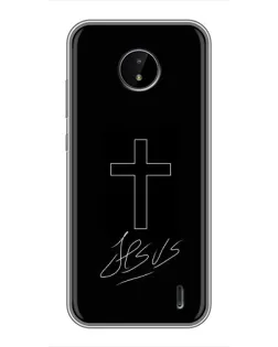 Чехол для Nokia C20 Plus с картинкой «Графический крест Jesus» Чехол для Nokia C20 Plus с картинкой «Графический крест Jesus»