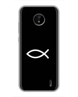 Чехол для Nokia C20 Plus с картинкой «Символ рыбы Jesus» Чехол для Nokia C20 Plus с картинкой «Символ рыбы Jesus»