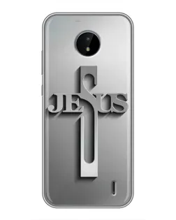 Чехол для Nokia C20 Plus с картинкой «Металлический крест Jesus» Чехол для Nokia C20 Plus с картинкой «Металлический крест Jesus»