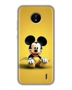 Чехол для Nokia C20 Plus с картинкой «Микки на желтом»