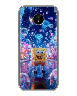 Чехол для Nokia C20 Plus с картинкой «Неоновый океан»