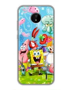 Чехол для Nokia C20 Plus с картинкой «Губка Боб и друзья»