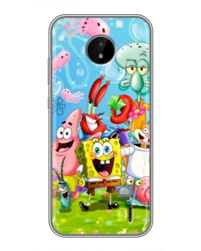 Чехол для Nokia C20 Plus с картинкой «Губка Боб и друзья» Чехол для Nokia C20 Plus с картинкой «Губка Боб и друзья»
