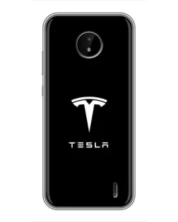 Чохол для Nokia C20 Plus з картинкою «Tesla White Logo» Чохол для Nokia C20 Plus з картинкою «Tesla White Logo»