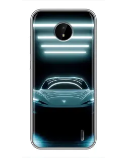 Чохол для Nokia C20 Plus з картинкою «Tesla в неоні» Чохол для Nokia C20 Plus з картинкою «Tesla в неоні»