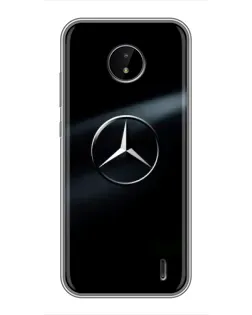 Чехол для Nokia C20 Plus с картинкой «Mercedes на металле»