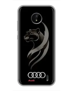 Чохол для Nokia C20 Plus з картинкою «Графіка — пантера та Audi»