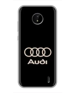Чохол для Nokia C20 Plus з картинкою «Audi — золотий логотип»