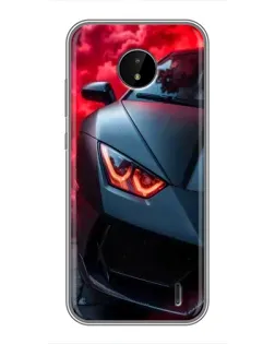 Чохол для Nokia C20 Plus з картинкою «Lamborghini червоне сяйво»