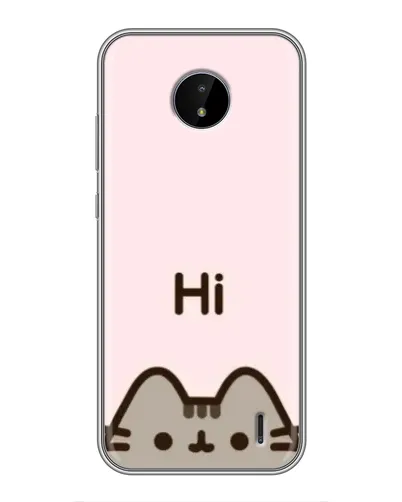 Чехол для Nokia C20 Plus с картинкой «Пушин говорит Hi»