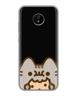 Чехол для Nokia C20 Plus с картинкой «Пушин на черном»