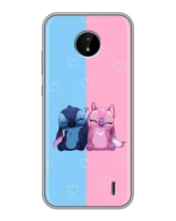 Чохол для Nokia C20 Plus з картинкою «Stitch та Angel Love»
