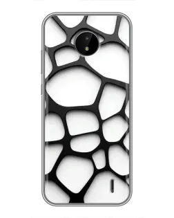 Чохол для Nokia C20 Plus з картинкою «Біла об'ємна сітка»