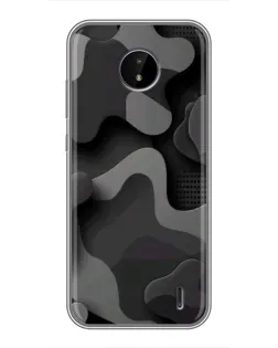 Чохол для Nokia C20 Plus з картинкою «Темний абстрактний камуфляж»