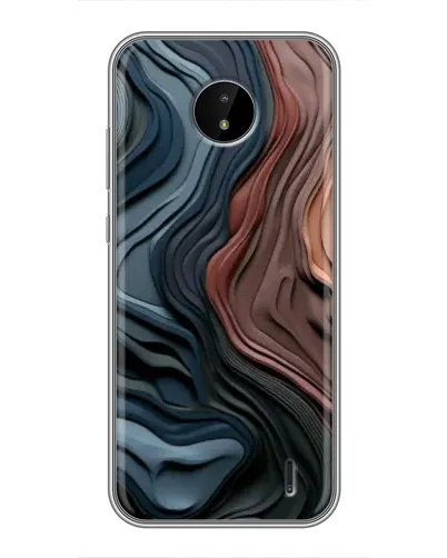 Чохол для Nokia C20 Plus з картинкою «Кольорові хвилі каньйону»