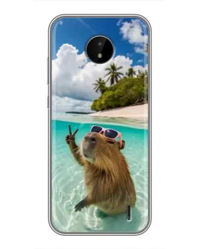 Чохол для Nokia C20 Plus з картинкою «Капібара на морі» Чохол для Nokia C20 Plus з картинкою «Капібара на морі»