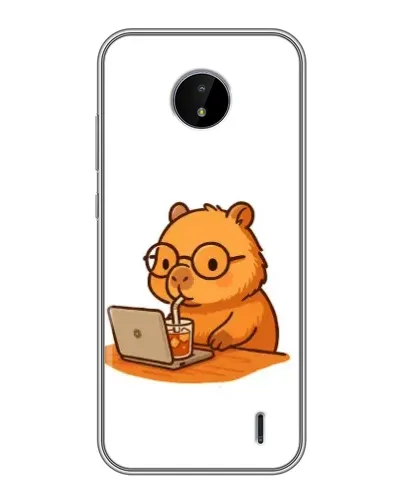 Чохол для Nokia C20 Plus з картинкою «Капібара з ноутбуком» Чохол для Nokia C20 Plus з картинкою «Капібара з ноутбуком»