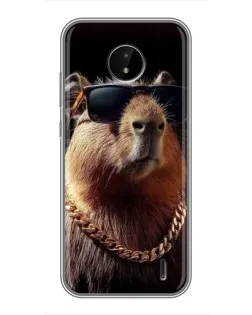 Чохол для Nokia C20 Plus з картинкою «Капібара золотий ланцюг» Чохол для Nokia C20 Plus з картинкою «Капібара золотий ланцюг»
