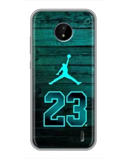 Чехол для Nokia C20 с картинкой «Jordan Cyan 23»