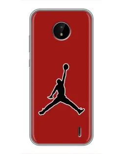 Чехол для Nokia C20 с картинкой «Jordan Red Back»