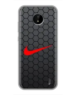 Чехол для Nokia C20 с картинкой «Nike — карбоновая сетка» Чехол для Nokia C20 с картинкой «Nike — карбоновая сетка»