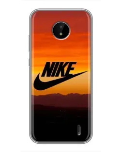 Чехол для Nokia C20 с картинкой «Nike — вечерний горизонт»