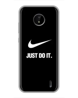 Чехол для Nokia C20 с картинкой «Классический принт Nike»
