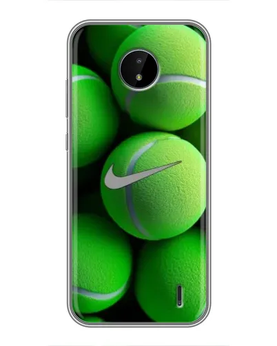 Чехол для Nokia C20 с картинкой «Теннисные мячи Найк»