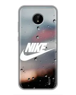 Чехол для Nokia C20 с картинкой «Nike в стиле ретро»
