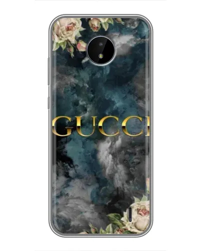 Чехол для Nokia C20 с картинкой «Абстрактные цветы Gucci» Чехол для Nokia C20 с картинкой «Абстрактные цветы Gucci»