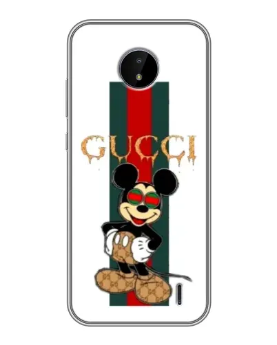 Чехол для Nokia C20 с картинкой «Микки Маус Gucci — полосы» Чехол для Nokia C20 с картинкой «Микки Маус Gucci — полосы»