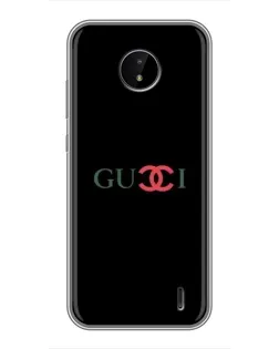 Чехол для Nokia C20 с картинкой «Gucci — красный градиент»