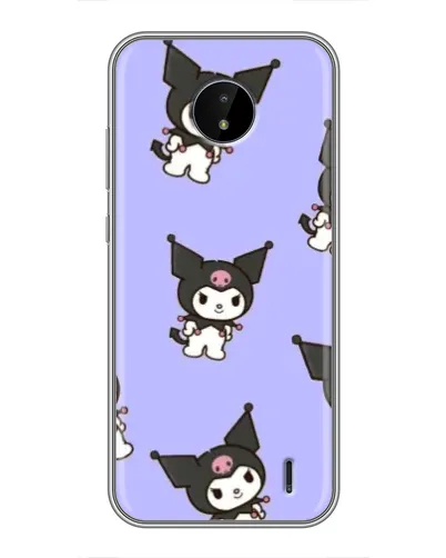 Чехол для Nokia C20 с картинкой «Паттерн с Kuromi» Чехол для Nokia C20 с картинкой «Паттерн с Kuromi»