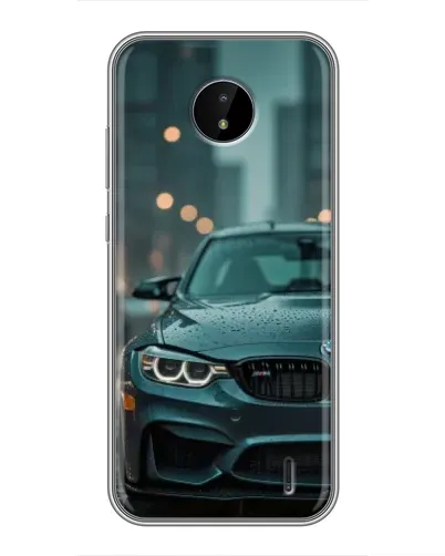 Чехол для Nokia C20 с картинкой «BMW в огнях города» Чехол для Nokia C20 с картинкой «BMW в огнях города»