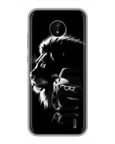 Чехол для Nokia C20 с картинкой «BMW и лев» Чехол для Nokia C20 с картинкой «BMW и лев»