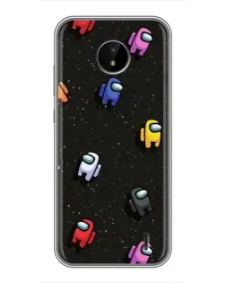 Чехол для Nokia C20 с картинкой «Космический паттерн Among Us» Чехол для Nokia C20 с картинкой «Космический паттерн Among Us»