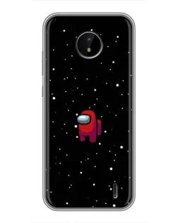Чехол для Nokia C20 с картинкой «Красный Among Us»